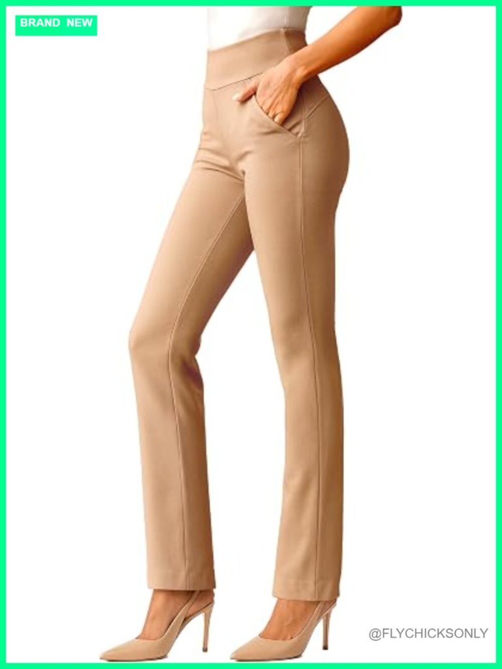 Stretch Slacks for Women - Tummy Control - Slim Leg - Pockets - Plus Size